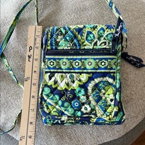 Vera Bradley Floral Quilted Crossbody Bag - Green and Blue